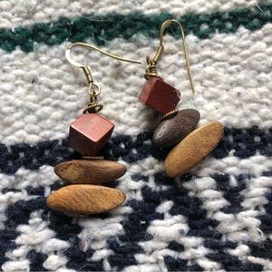 wood earrings!